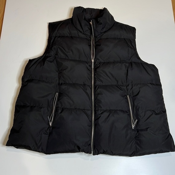 Michael Kors Sz 1X Black Puffer Zip Vest Jacket - Picture 1 of 7